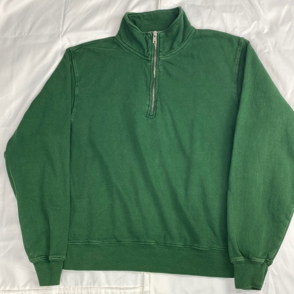 PacSun Sweaters - John Galt Green Half-Zip Sweatshirt